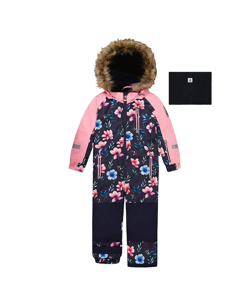 Deux par Little and Big Girl ( 6 to 14 ) One Piece Play Snowsuit Floral Print