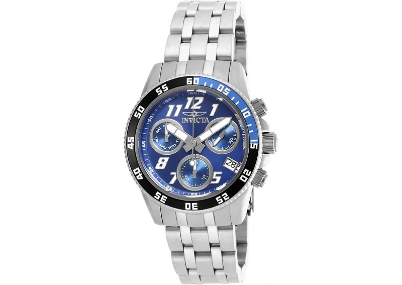 Invicta Men's 19184 Pro Diver Quartz Chronograph Metallic Blue Dial Watch