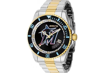Invicta Men's 42993 Mlb Miami Marlins Automatic Black Dial Watch