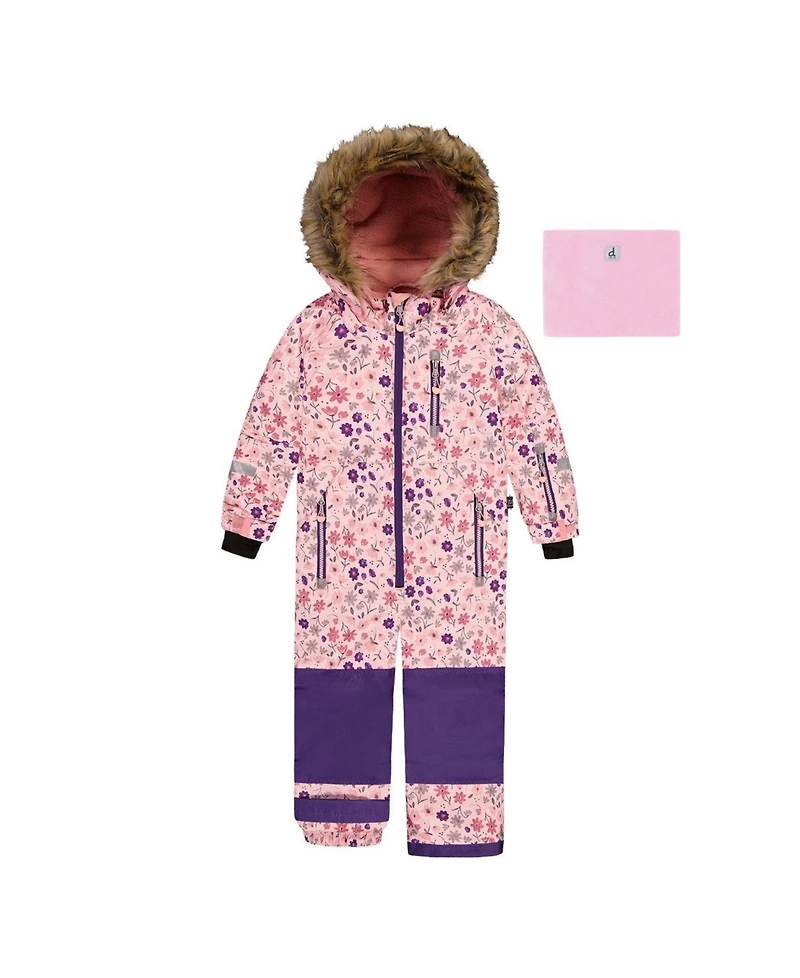 Deux par Little and Big Girl (6-14) One Piece Play Snowsuit Mini Flower Print