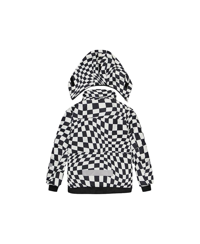 Deux par Little and Big Boy 6-16 Two Piece Teknik Snowsuit Checkered Print