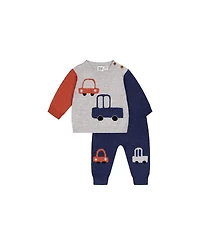 Deux par Baby Boys ( 3M to 24 M ) Knitted Top and Pants Set