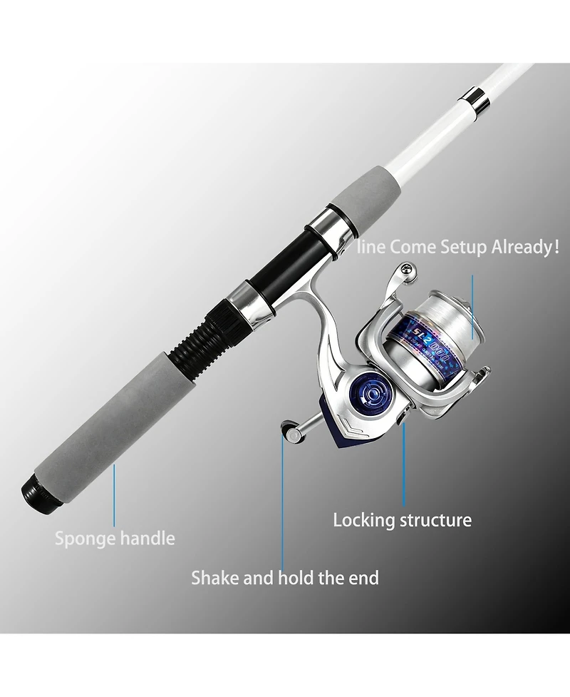 Aofar Fishing Rod Reel Combo 2-Pack 5feet 6feet Spinning Pole