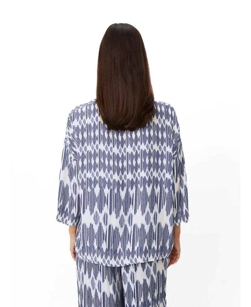 Masai Copenhagen Women's Mabecca Printed Fluid Drape Blouse