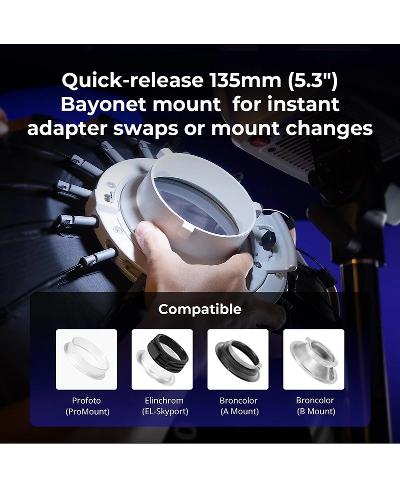 SmallRig Fp-60 23.6x15.7" Quick-Setup Folding Parabolic Softbox with Bowens Mount