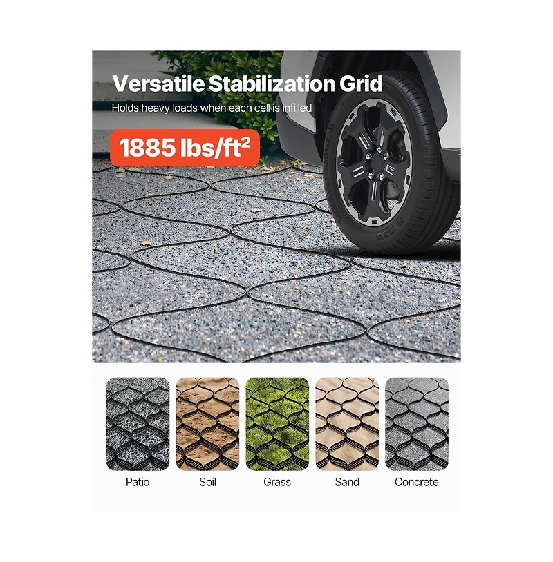 Sugift Gravel Grid 3 Inch Depth