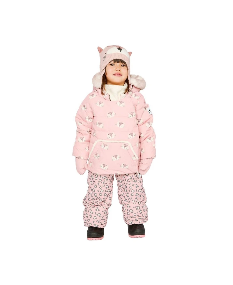 Deux par Deux Toddler Girl ( 2T - 3T ) Two-Piece Snowsuit Rose Leopard Print