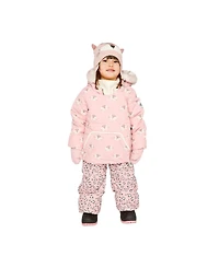 Deux par Deux Toddler Girl ( 2T - 3T ) Two-Piece Snowsuit Rose Leopard Print