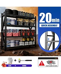 Boyel Living Heavy Duty Storage Rack 6000lb Capacity 4 Shelf Adjustable Steel