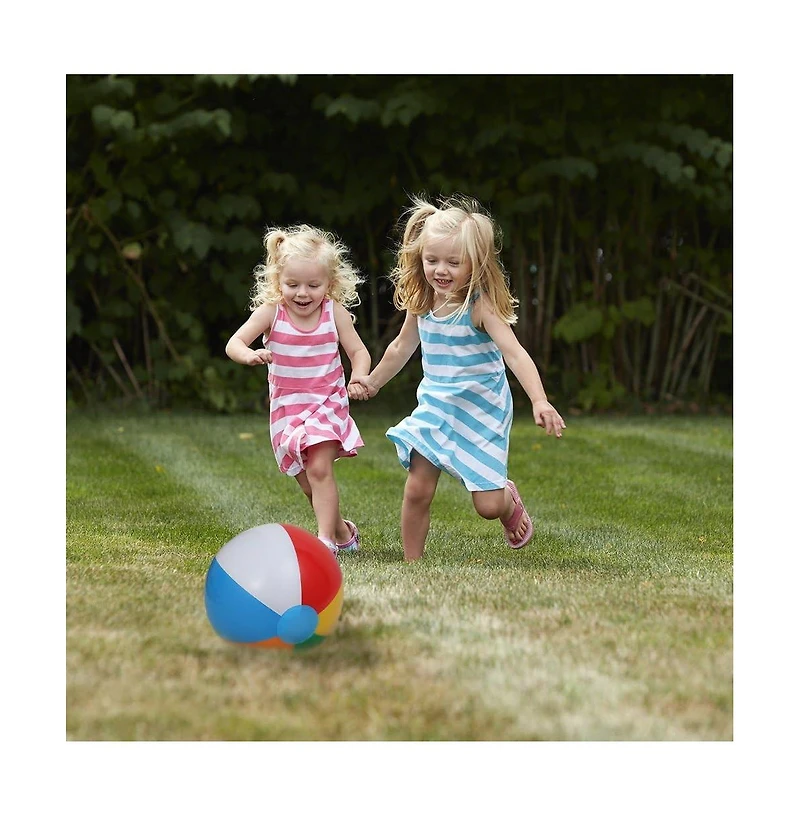 homfan Inflatable Rainbow Beach Balls, 10", Multicolor, 12-Piece Set, Ages 3+