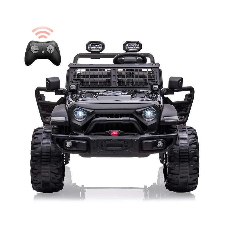 homfan 24V Kids Ride on 2 Seater Electric Car,Battery Powered Vehicle with Remote Control and Led Headlights for Ages 3