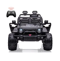 homfan 24V Kids Ride on 2 Seater Electric Car,Battery Powered Vehicle with Remote Control and Led Headlights for Ages 3