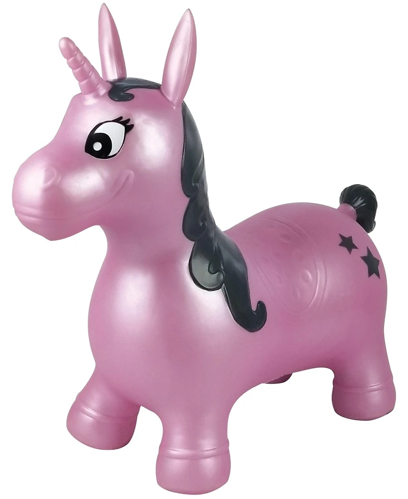 Lexibook , Inflatable Jumping Unicorn, Indoor and Outdoor Use, Balance and Motor Skills, Hand Pump Included, Safe Plastic, BG050UNI
