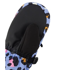 Deux par Deux Little and Big Girl (6-16) Leopard Print Teknik Winter Mittens