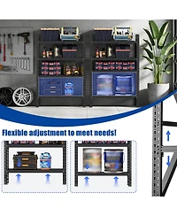 Boyel Living Heavy Duty Storage Rack 4000lb Capacity 4 Shelf Adjustable Steel