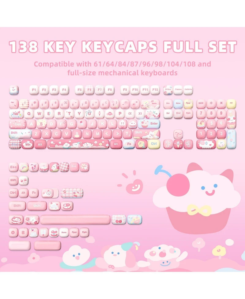 Lisen Cherry Profile Keycap Set for Mechanical Keyboards