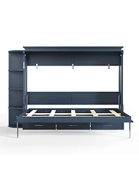 Streamdale Furniture Murphy Bed with Shelf, Cabinets, Drawers, Office Space Saver