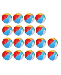 homfan 18-Pack Inflatable 8" Beach Balls with Heat-Welded Seams, Ages 3+