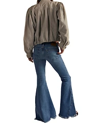 Free People Women's Low-Rise Flare Jeans