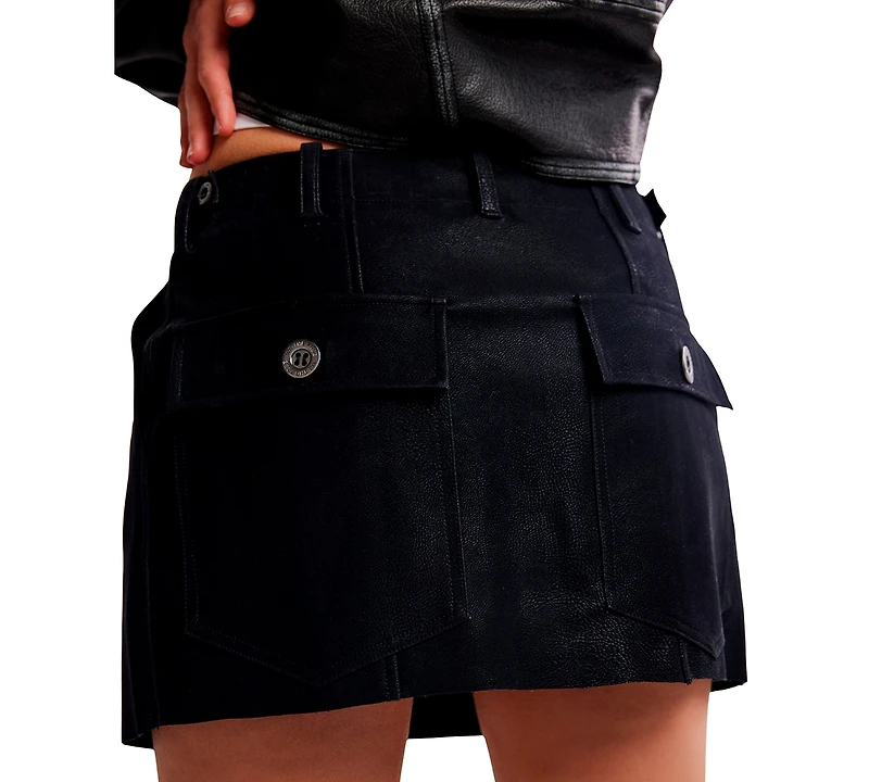 Free People Women's Utility A-Line Mini Skirt