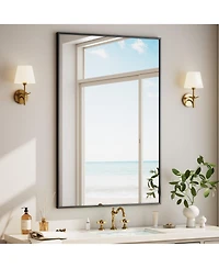 Koonmi Rectangle Bathroom Mirror, Aluminum Alloy Frame
