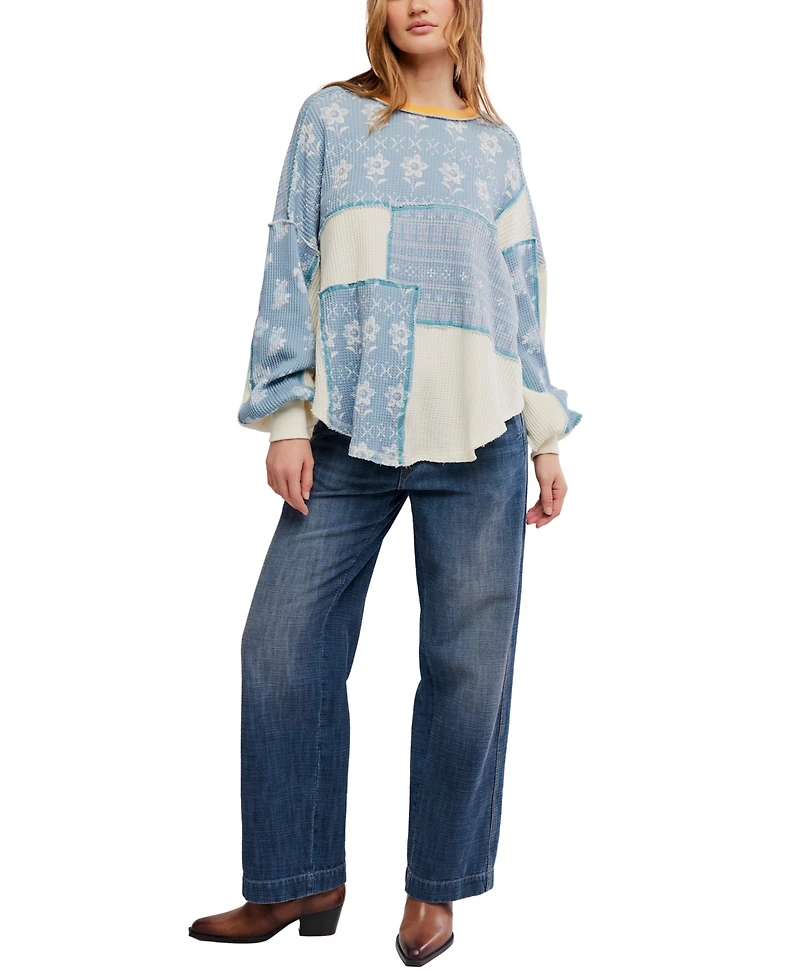 Free People Women's Oversized Pull-On Thermal Top