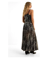 Nasty Gal Women's Spot Godet Hem Strappy Maxi Dress