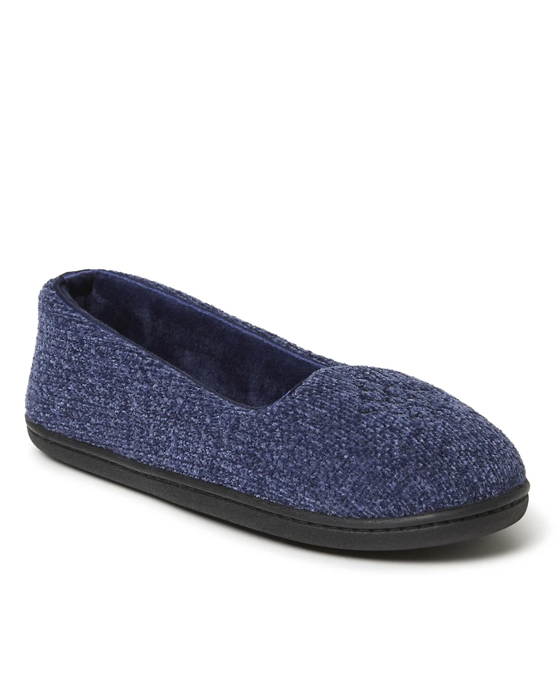 Dearfoams Women's Rebecca Chenille Closed Back Slipper, Online Only