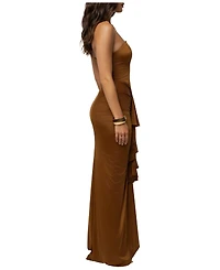 Jluxlabel Women's Isabella Strapless Ruched Maxi Gown