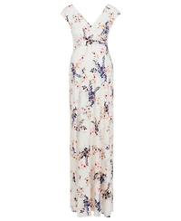 Tiffany Rose Maternity Alana Maxi Floral-Print V-Neck Empire-Waist Dress