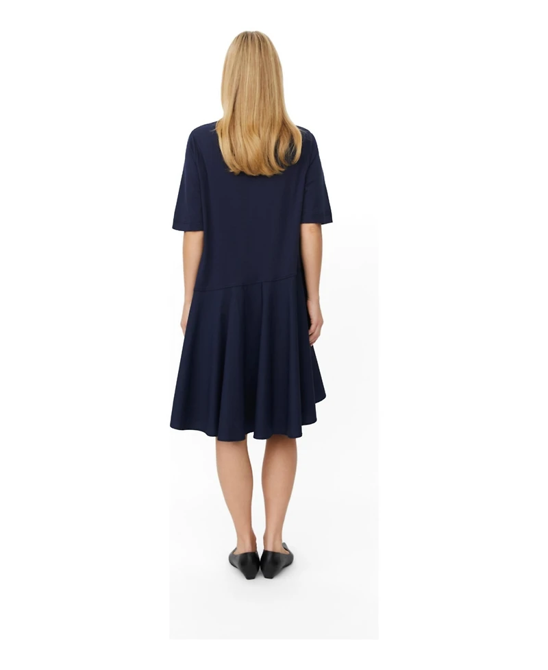 Masai Copenhagen Women's Asymmetric Detail A-Line Short-Sleeve Dress
