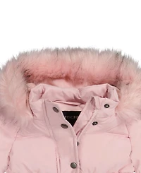 S Rothschild & Co Toddler Girls' 2T-5T Long-Sleeve Velvet Touch Parka Coat