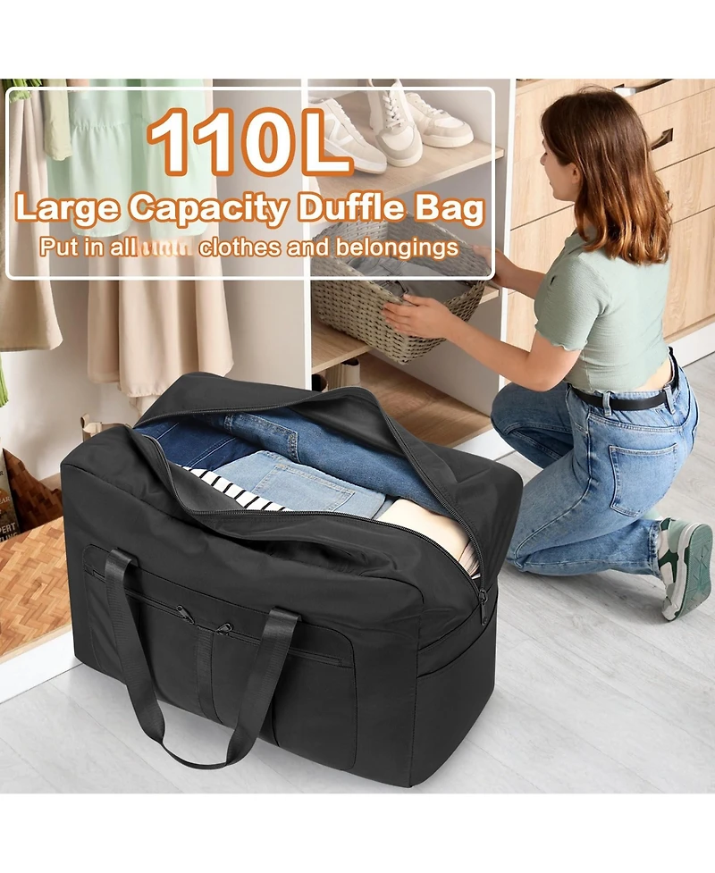 Piscifun Large Foldable Travel Duffel Bag Water Resistant Multi Purpose Storage