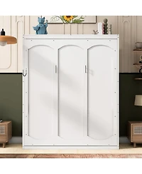 Streamdale Furniture Queen Size Murphy Bed Wall Bed with Shelves