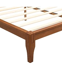 Streamdale Furniture Mid-Century Modern 12'' Bamboo Queen Platform Bed with Wood Slat Support