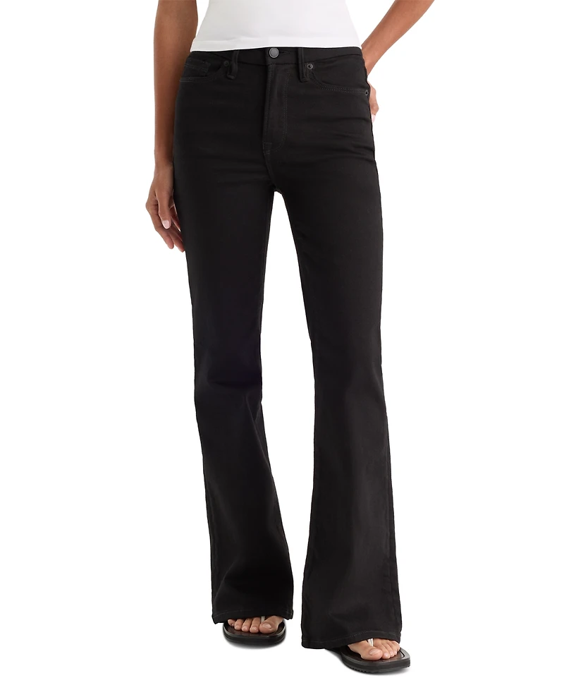 Good American Women's Never Fades Flared Jeans