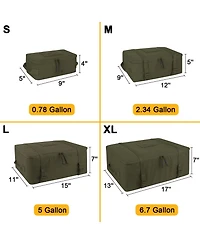 Piscifun 4 Packing Cubes Waterproof Nylon Ykk Zippers Travel Organizer Bags