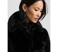 Lauren Ralph Women's Faux Fur Collared Jacket