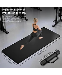 Aofar Pu Rubber Yoga Mat Non Slip Workout Pad 72" x 27