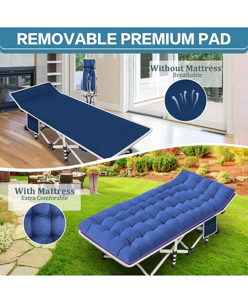 Aofar 2 Pack Camping Bed Folding Mattress Carry Bag Adults Guest Outdoor Indoor Home