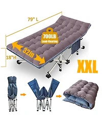 Aofar Camping Folding Bed With Mattress Carry Bag