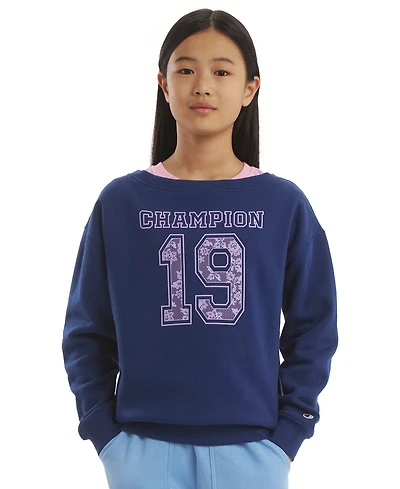 Champion Girls' 7-16 Long-Sleeve Graphic Sweatshirt