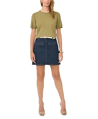 Vince Camuto Women's Short-Sleeve Crewneck Sweater