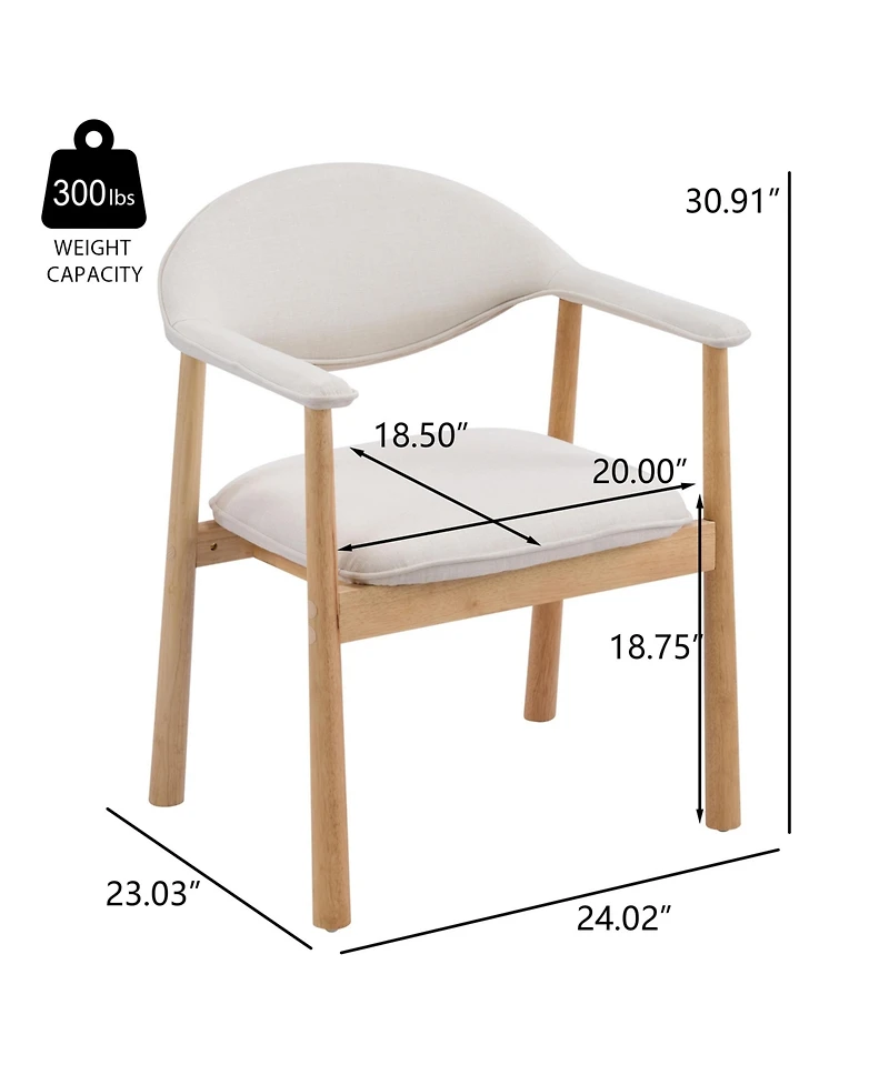 Boyel Living 2-Piece Modern Dining Chairs with Arms