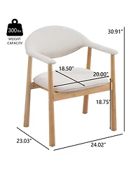 Boyel Living 2-Piece Modern Dining Chairs with Arms