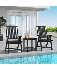 Yiortwo Foldable Hdpe Patio Dining Chair with Armrest 300 Lbs All Weather Outdoor Folding Chair
