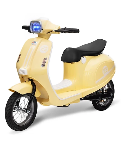Homfan 24V 350W electric ride-on motorcycle with rear brake, twist throttle, and Led lights for kids