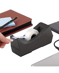 Danrong 6 Pack Clear Tape Dispenser Set Non Slip Base Desktop Office School Supplies