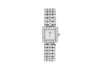 Peugeot Women's Silver Jeweled Watch with Four Strands of Genuine Swarovski Crystals