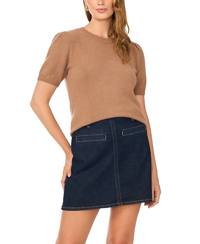 Vince Camuto Women's Short-Sleeve Crewneck Sweater